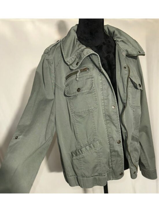 Style & Co. Jackets & Blazers - Style & Co Military-style Jacket, Green 18W